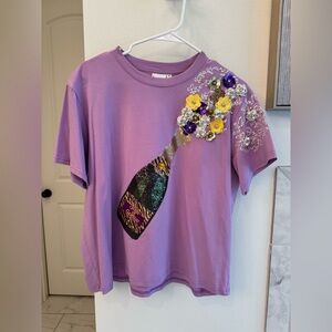 Queen of Sparkles Queen of Gameday Champagne shirt